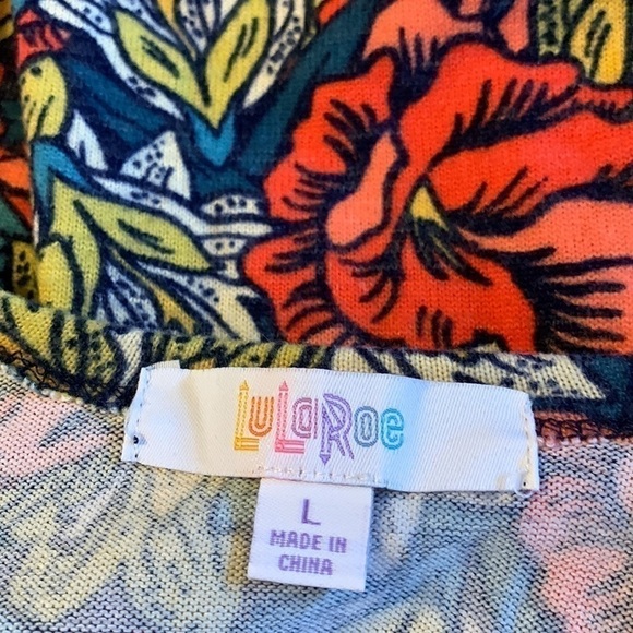 LULAROE Sarah Open Front Long Cardigan w/Pockets Size Large NWOT - Picture 3 of 5